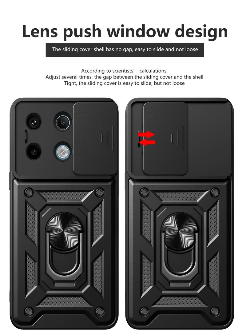 General Suitable for Xiaomi Redmi Note 13 13 Pro Push Window Mobile Phone Case Magnetic Stand Two in One Protective Case  - Image 5