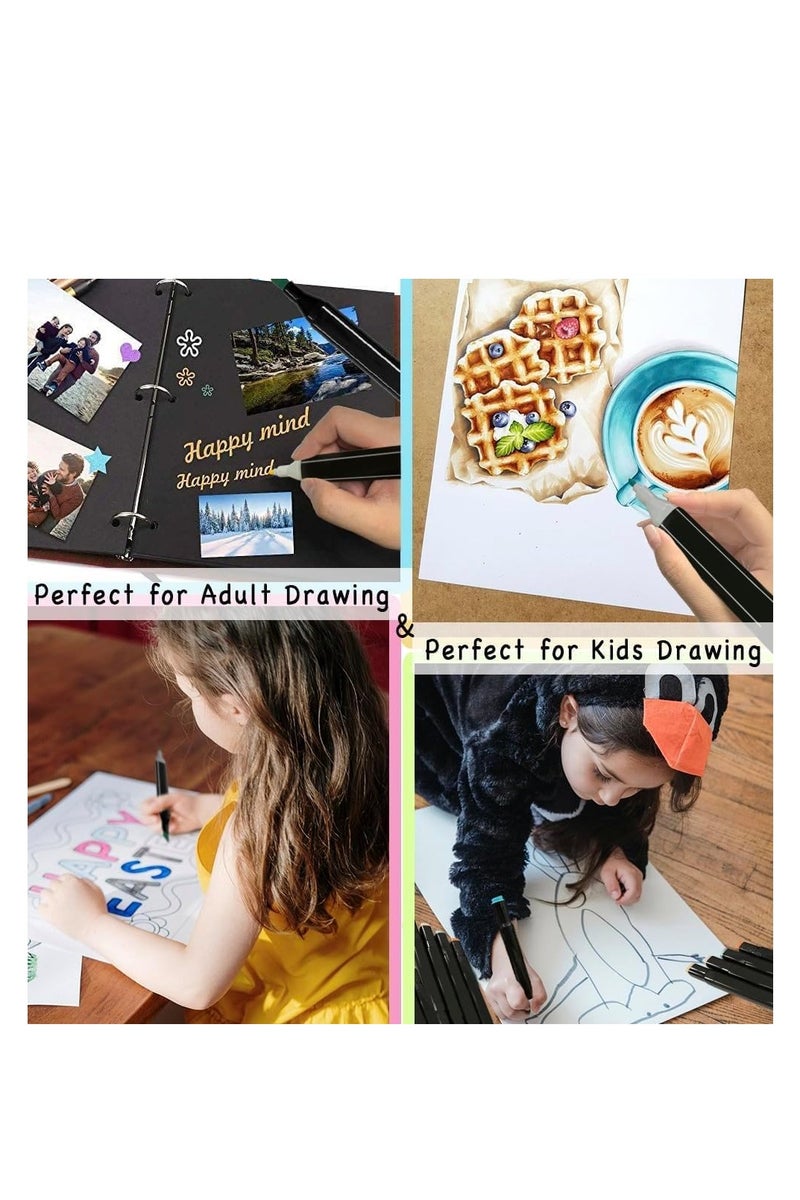 Touch 80 Colored  Markers Set, Dual Tip Art Pens for Drawing, Sketching, Anime,Can be used as a toy for children to draw ，and Adult Coloring Books, Includes Black Storage Bag & Base - Image 5