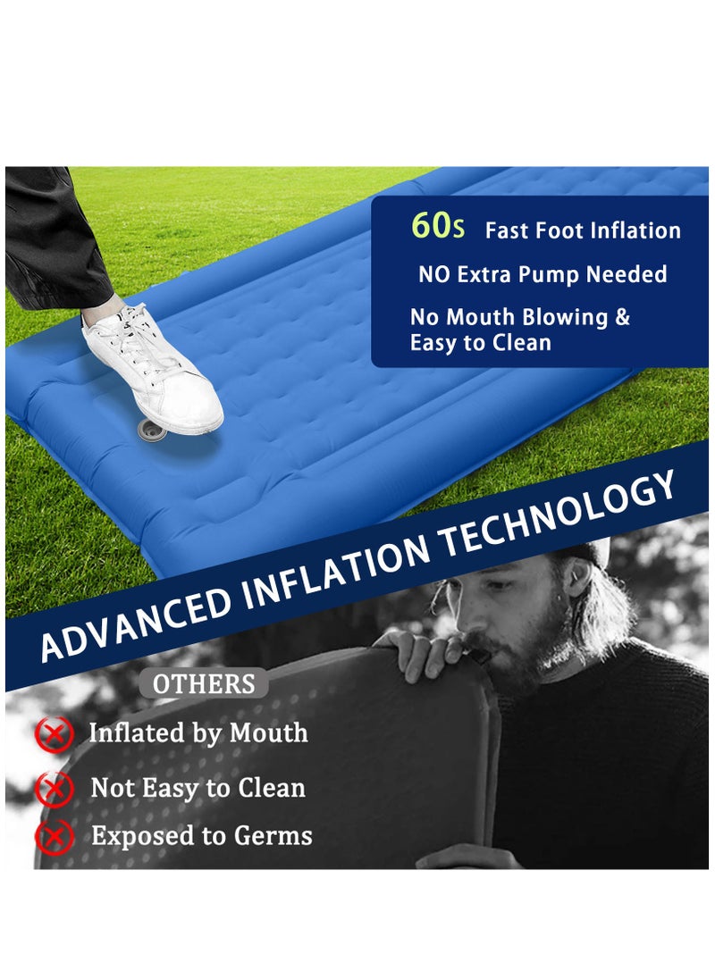 Arabest Strong Support Camping Mat, Inflatable Sleeping Mattress 196cm Thickness Sleeping Pad with Pillow, Quick Inflation Ultralight Portable Camping Sleeping Bed for Backpacking, Hiking, Picnic  - Image 2