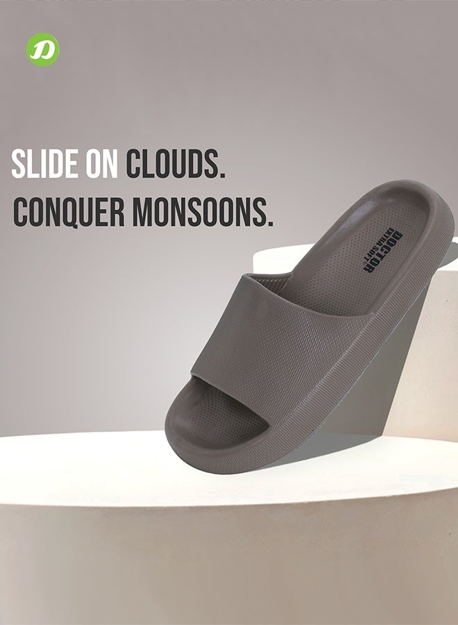 DOCTOR EXTRA SOFT Men's Classic Ultra Soft Sliders/Slippers with Cushion FootBed for Adults | Comfortable & Lightweight | Stylish & Anti-Skid | Waterproof & Everyday Flip Flops for Gents & Boys D-504 - Image 2