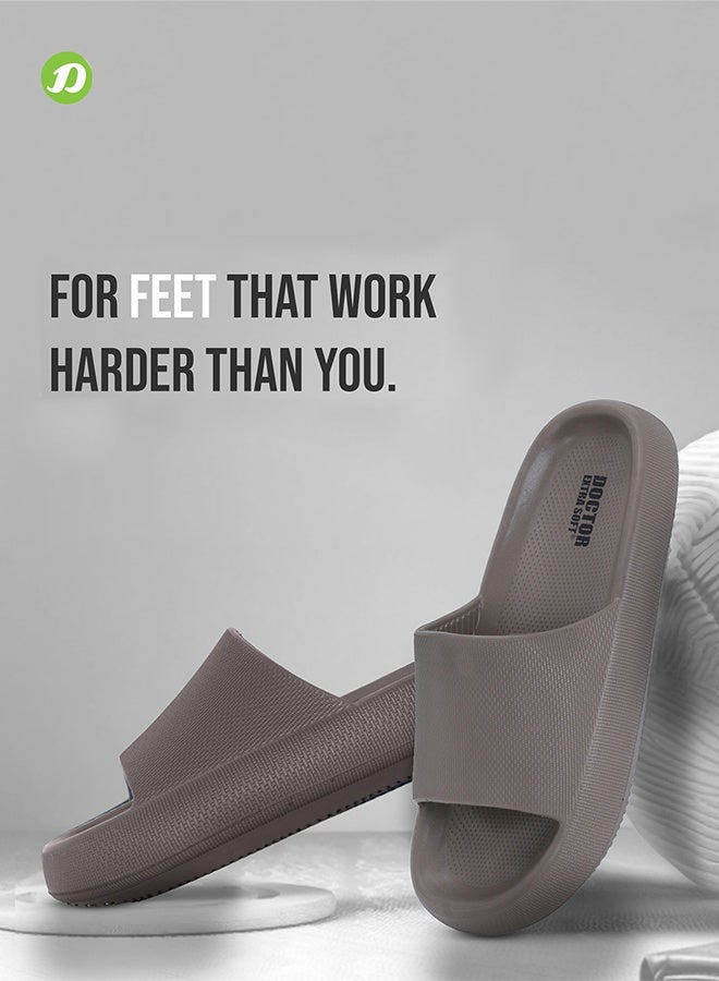 DOCTOR EXTRA SOFT Men's Classic Ultra Soft Sliders/Slippers with Cushion FootBed for Adults | Comfortable & Lightweight | Stylish & Anti-Skid | Waterproof & Everyday Flip Flops for Gents & Boys D-504 - Image 4