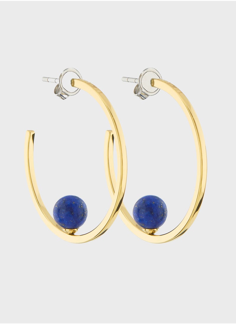 TOMMY HILFIGER Semi-Precious Hoop Earrings  - Image 1