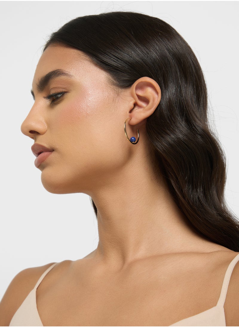 TOMMY HILFIGER Semi-Precious Hoop Earrings  - Image 4