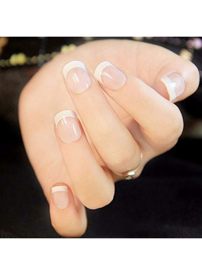 B-LADY Pack of 24 Natural French Short False Nails Acrylic Full Cover Nails with Simple Case For Woman - Image 5