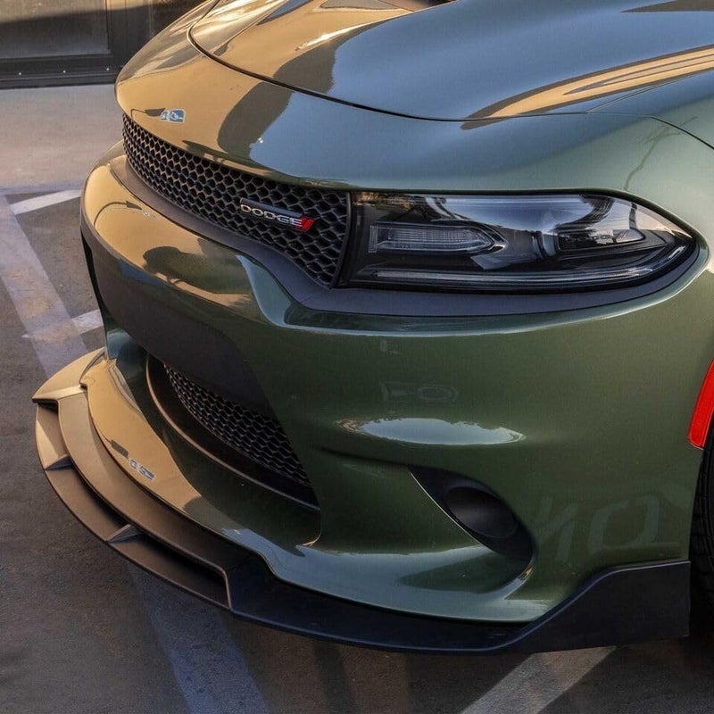 MUTUSAISI Front Bumper Lower Lip Splitter Kit for 2015-2023 Dodge Charger SRT RT Style Matte Black - Image 5