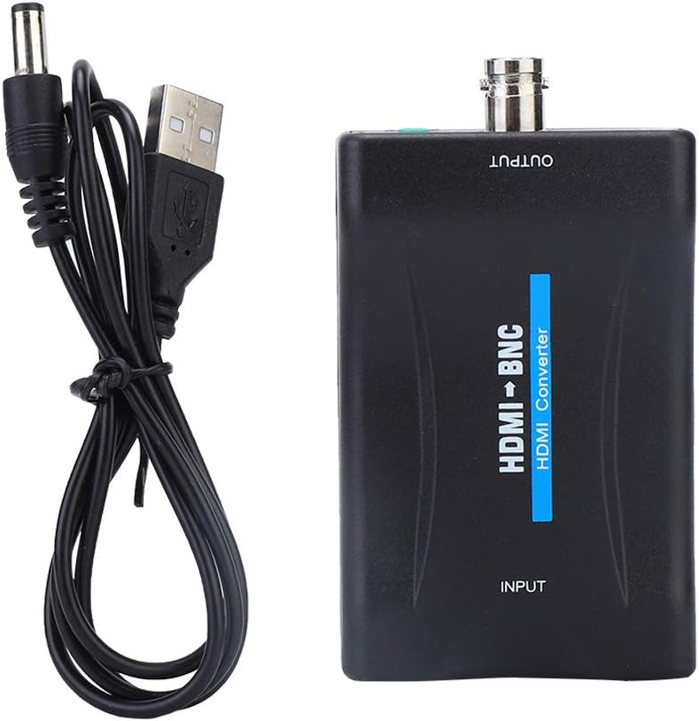 cheekyglo BNC to HDMI Converter Adapter,Hdmi to Bnc Converter,HDMI to BNC Composite Video and 3.5mm Audio Signal Converter Adapter 480i 576i Support for NTSC/PAL,for VHS Recording/Video Players - Image 1