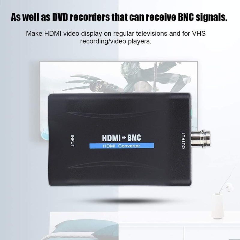 cheekyglo BNC to HDMI Converter Adapter,Hdmi to Bnc Converter,HDMI to BNC Composite Video and 3.5mm Audio Signal Converter Adapter 480i 576i Support for NTSC/PAL,for VHS Recording/Video Players - Image 5