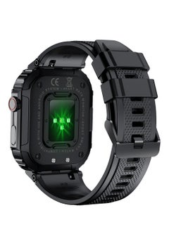 LIGE Smart Watch for Men Bluetooth Calling 1.95" AMOLED Screen Sport Fitness Tracker Waterproof Smartwatch for Android iOS with Black Silicone Band  - Image 3
