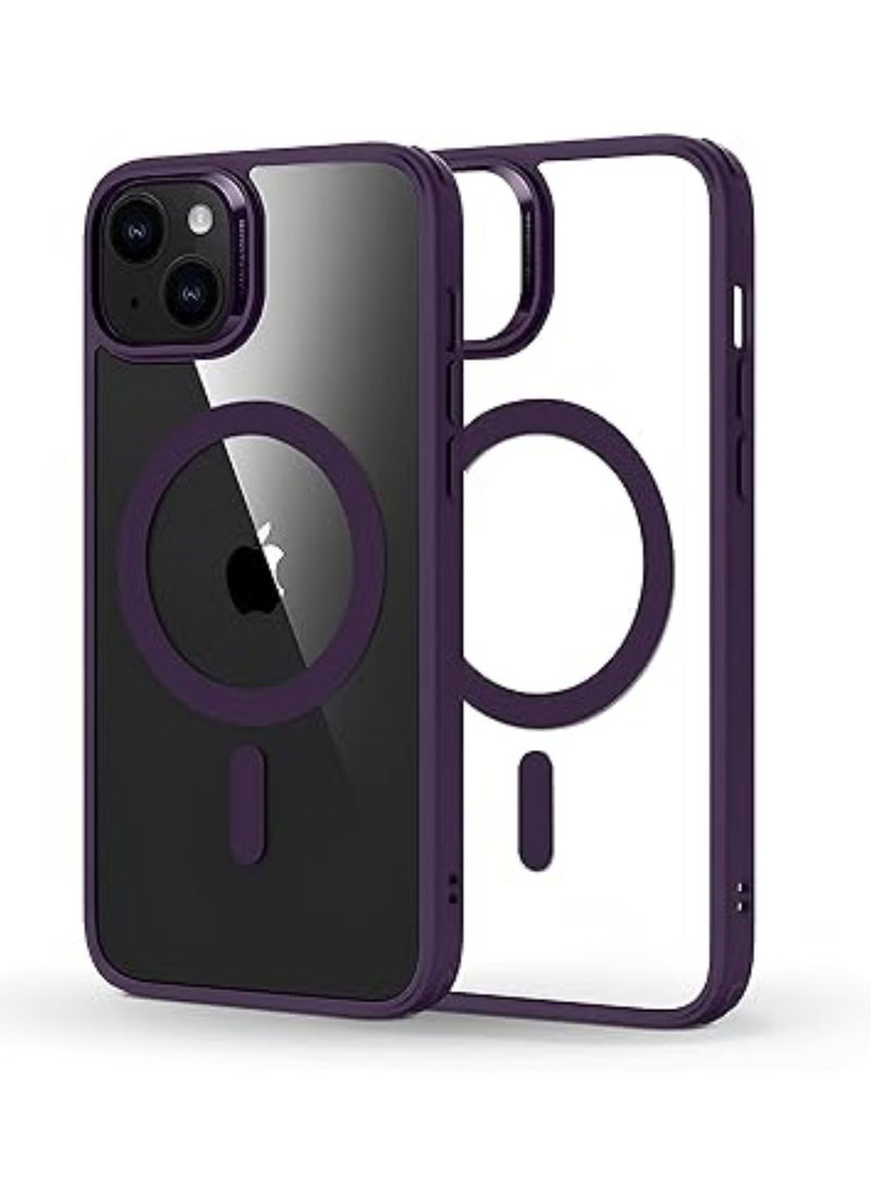 DIGI CORE iPhone 13 Case iPhone 13 Mag-Saf Case 6.6 inch Anti-Yellowing Military Drop Protection Shockproof Protective Phone Magnetic Case 6.6 inch For iPhone 13 Purple 
