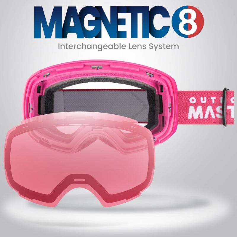 OutdoorMaster Ski Goggles PRO - Frameless, Interchangeable Lens 100% UV400 Protection Snow Goggles for Men & Women - Image 2