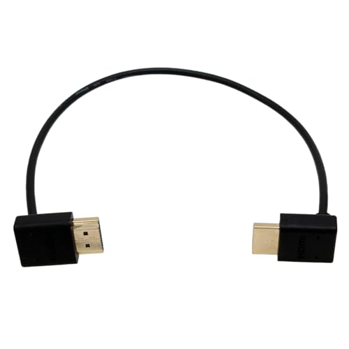 HangTon HDMI 8K 30p 4K 60p UHD Cable for ATOMOS Shinobi Portkeys BM5 FEELWORLD Blackmagic Video Assist 4K Monitor Sony FX9 Canon EVA-1 Camera Type A HDMI 2.1 L-Shape 30cm - Image 1