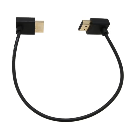 HangTon HDMI 8K 30p 4K 60p UHD Cable for ATOMOS Shinobi Portkeys BM5 FEELWORLD Blackmagic Video Assist 4K Monitor Sony FX9 Canon EVA-1 Camera Type A HDMI 2.1 L-Shape 30cm - Image 4