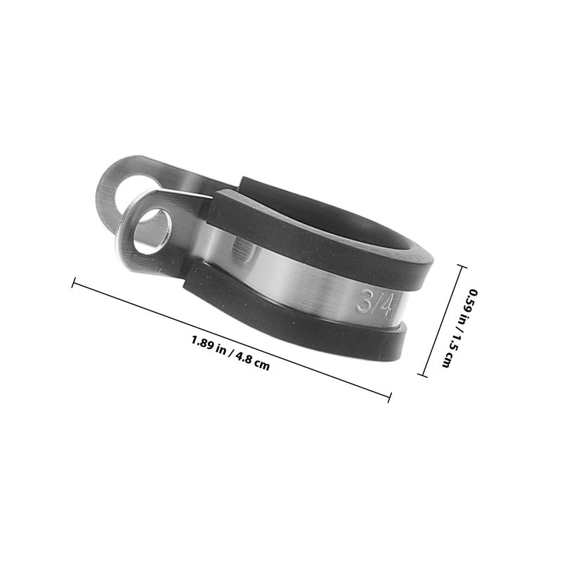 304 Stainless Steel Tube Clamps Assortment Kit 52pcs with Rubber Cushion for Pipe and Cable Securing - Image 3