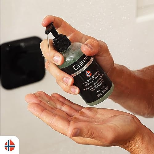 Geir Ness Face Cleanser Shave Gel for Men Contains Arctic Algae Minerals Moisturizing Deep Cleansing Face Wash - Image 3