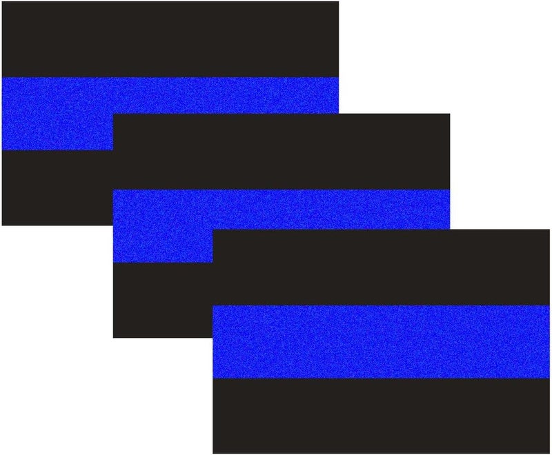 CREATRILL 3 Pack Reflective Police Thin Blue Line Bumper Decal Stickers - Image 1
