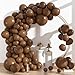 Amandir 153pcs Brown Balloons Arch Garland Kit Different Sizes 18 12 10 5 Inch Boho Neutral Coffee Light Dark Brown Latex Balloon for Birthday Bear Wedding Anniversary Party Decorations - Image 4