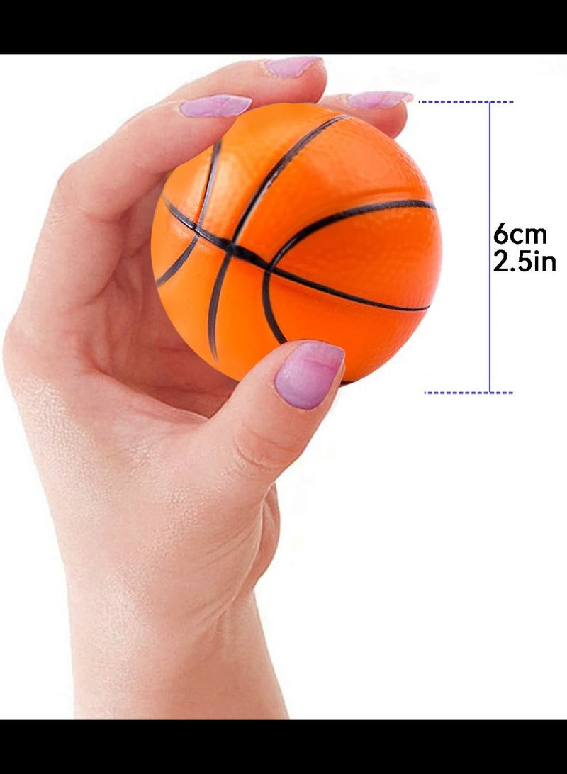 6PCS Mini Basketball Stress Balls,6cm Mini Basketballs for Kids,Small Basketball Party Decoration,Party Favors,Small Soft Foam  - Image 2