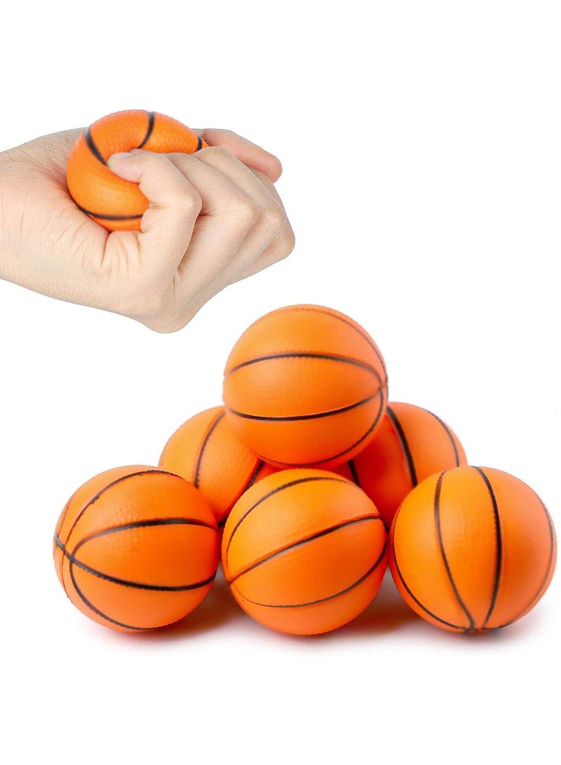 6PCS Mini Basketball Stress Balls,6cm Mini Basketballs for Kids,Small Basketball Party Decoration,Party Favors,Small Soft Foam  - Image 3