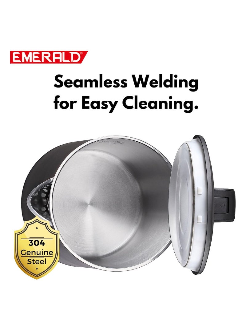 EMERALD Cordless Electric Kettle, 2200W Power, 1.7L, with Auto Shut, 360-Degree Cord Design, Perfect for Warm Beverages EK781KG - Image 3