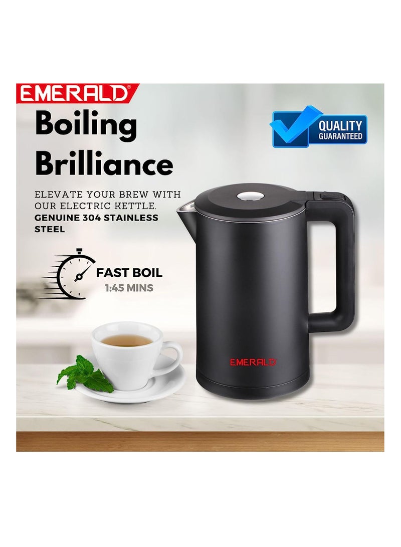 EMERALD Cordless Electric Kettle, 2200W Power, 1.7L, with Auto Shut, 360-Degree Cord Design, Perfect for Warm Beverages EK781KG - Image 2