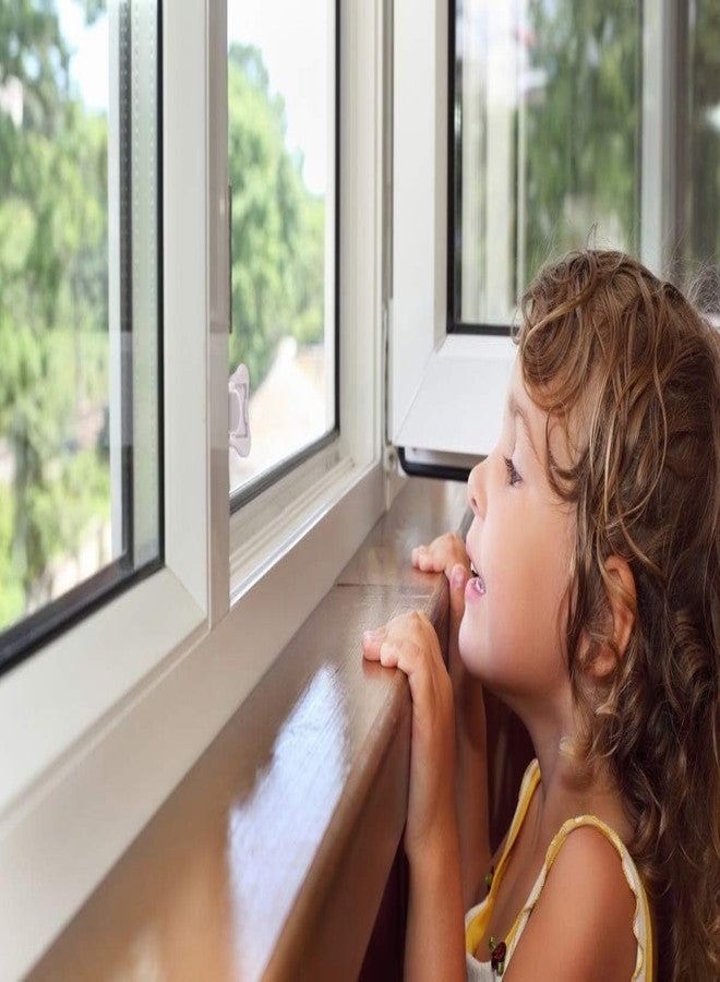 PD GROW Baby Sliding Door Locks Keyless Child Safety Locks for Patio,Closet,Shower Sliding Doors,Shutters (White, Pack of-2) - Image 3