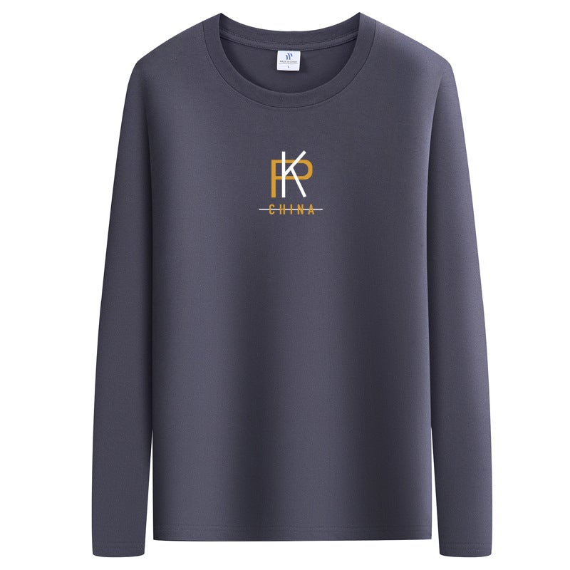 Cotton Long-Sleeved T-Shirt Men'S Spring, Thin Plus Size Loose Fashion Trendy Men'S Plus Size Fat Men'S Clothing - Image 2