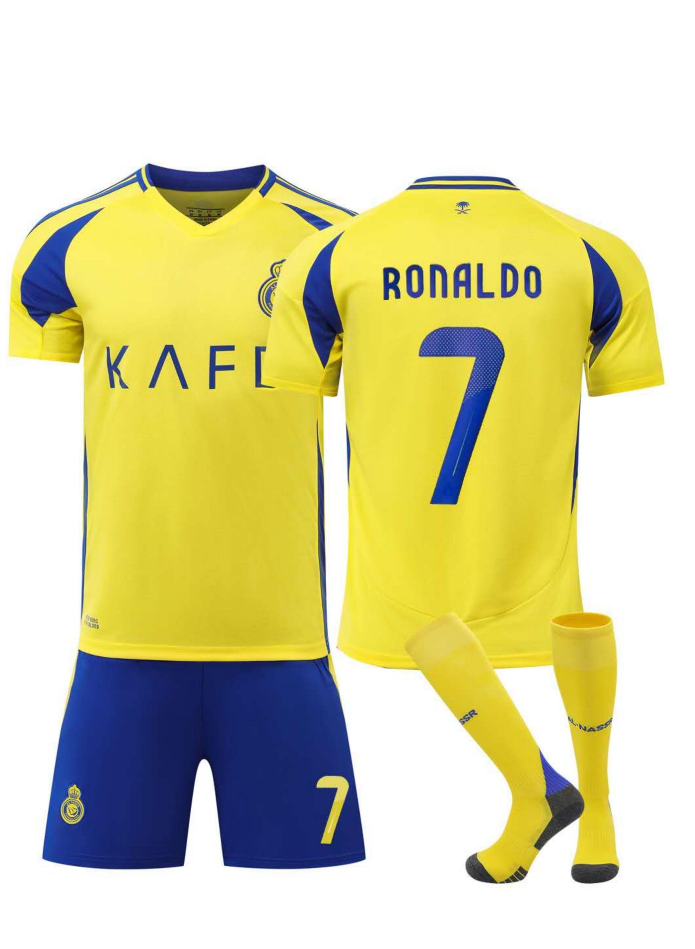 Kids Football Jersey Set,New 2025 Season, Ronaldo No #7 Soccer Jersey,World Champion Football Soccer Jersey Set Kids & Youth Sizes Tracksuits 24 Yard