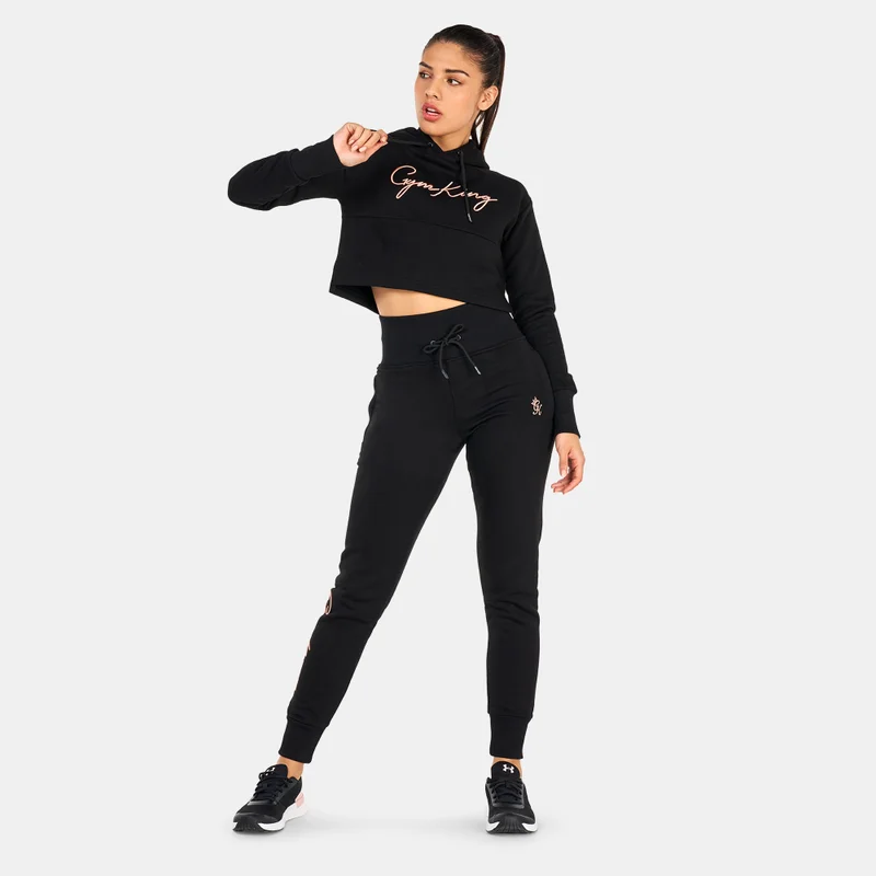 Gym King Women's Sky Script Cropped Hoodie