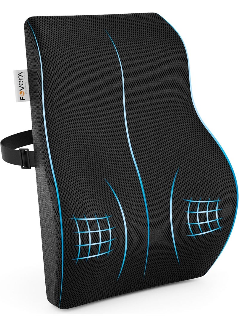 FOverA Back & Lumbar Support Pillow for Office Chair & Car Seat - Image 1