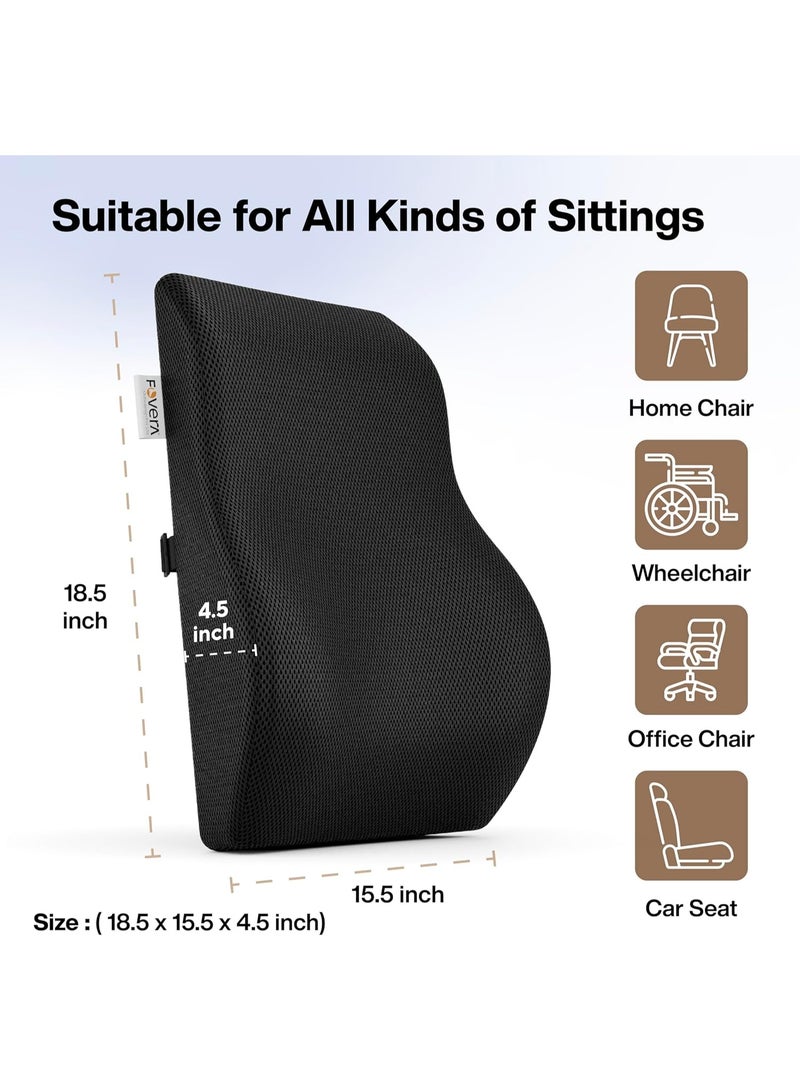 FOverA Back & Lumbar Support Pillow for Office Chair & Car Seat - Image 2