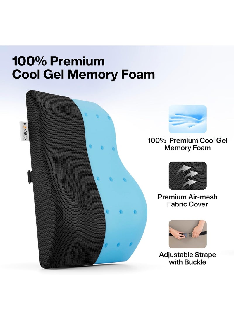 FOverA Back & Lumbar Support Pillow for Office Chair & Car Seat - Image 5