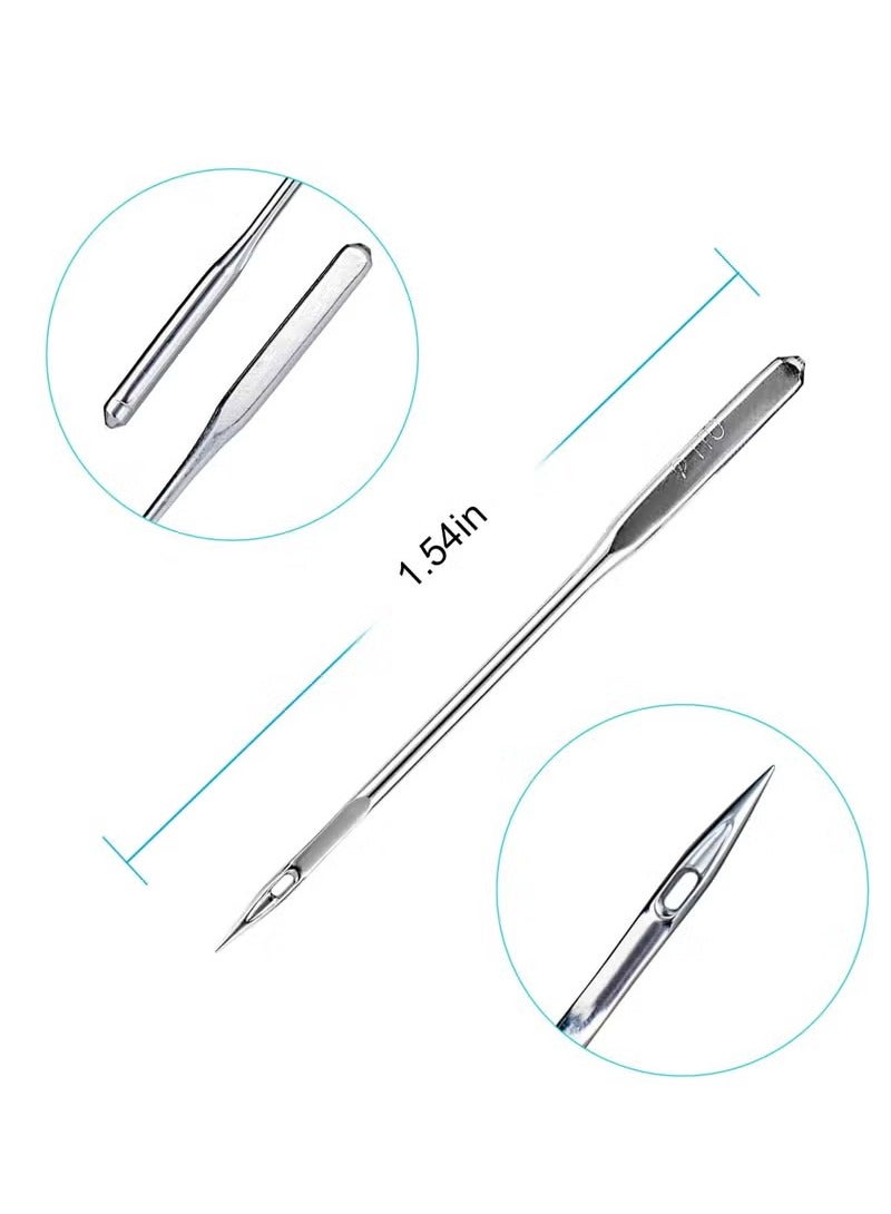 Arabest Sewing Machine Needles, 50 PCS Universal Sewing Machine Needle, Compatible with Singer, Brother, Janome, Varmax, Sizes HAX1 65/9, 75/11, 90/14, 100/16, 110/18 (50 PCS) sewing kit - Image 3