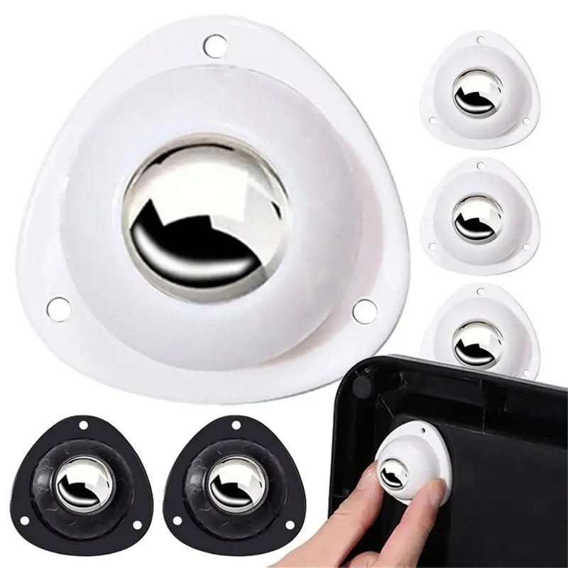 White Self Adhesive Heavy Duty Furniture Casters 24Pcs 360 Swivel Wheels - Image 3