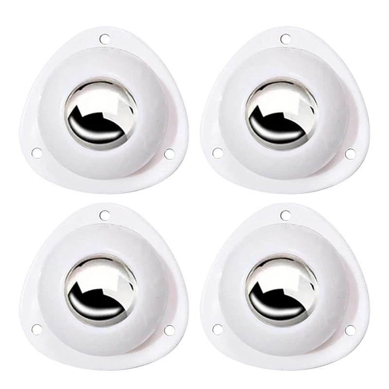 White Self Adhesive Heavy Duty Furniture Casters 24Pcs 360 Swivel Wheels - Image 1