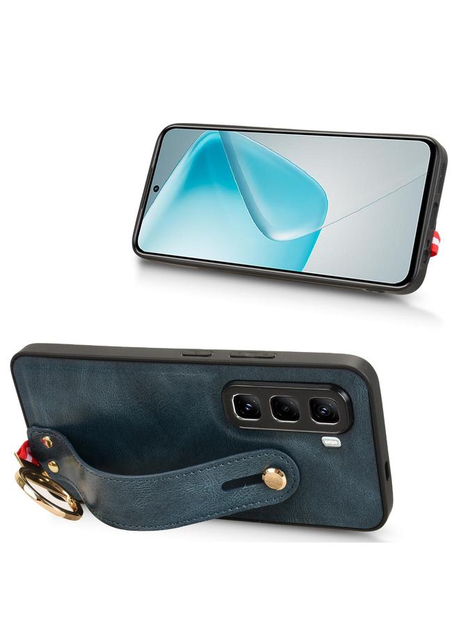 زبون جراب لهاتف Infinix Hot 50 Pro+ 4G X6880 مزود بسوار معصم وغطاء خلفي من الجلد - Image 5