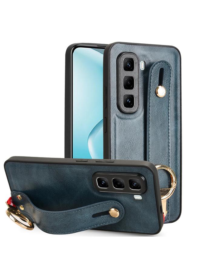 زبون جراب لهاتف Infinix Hot 50 Pro+ 4G X6880 مزود بسوار معصم وغطاء خلفي من الجلد - Image 1