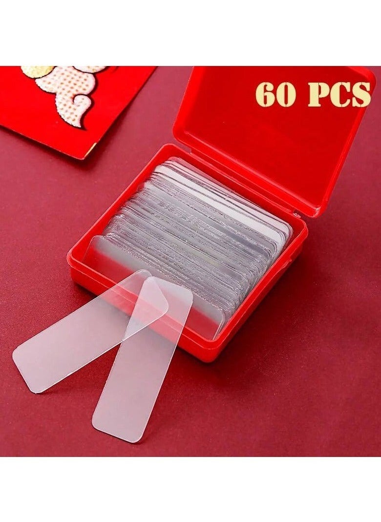 Generic A set of transparent adhesive (double face) in a box, the number of which ranges from 50 to 60 pieces per box.  - Image 1