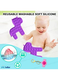 FunBlast FunBlast 3 in 1 Unicorn Pop Fidget Toy for Girls with Keychain, Pop it Toys Set of 3, Kids Toy, Kids pop it (Random Color)  - Image 2