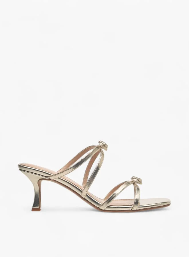 Celeste Womens Embellished Slip-On Sandals With Kitten Heels