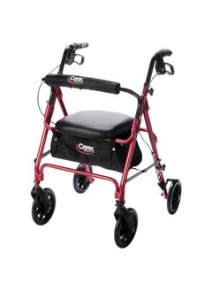 Rollator Walker with Seat - Height Adjustable Adult Walker with Seat and Wheels, - Supports up to 250 lbs 1 Count (Pack of 1)