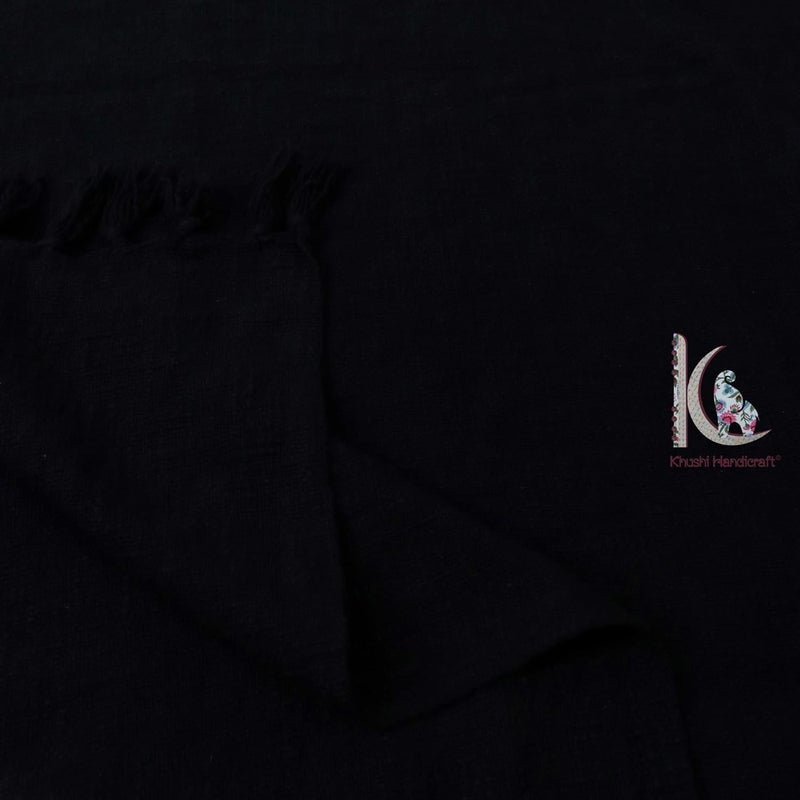 Cotton Sofa Throw 50 x 70 Inches Handmade Throw Cotton Color Black Pack of 2 RDYTH00002 - Image 5