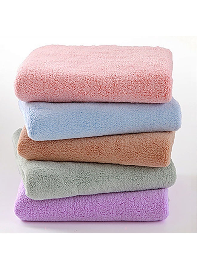 Microfiber Towels, 5 Pack, Highly Absorbent, Ultra Soft Coral Fleece, Quick Drying, Multi-Colour Bath Towels for Bathroom, Spa, Gym, 35 x 75 cm (B - 5 Pack) - Image 2