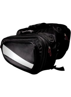 Motorcycle Soft Side Saddlebag Set Not Backpack Feature Reflective Motor Tour Bag with Rain Cover