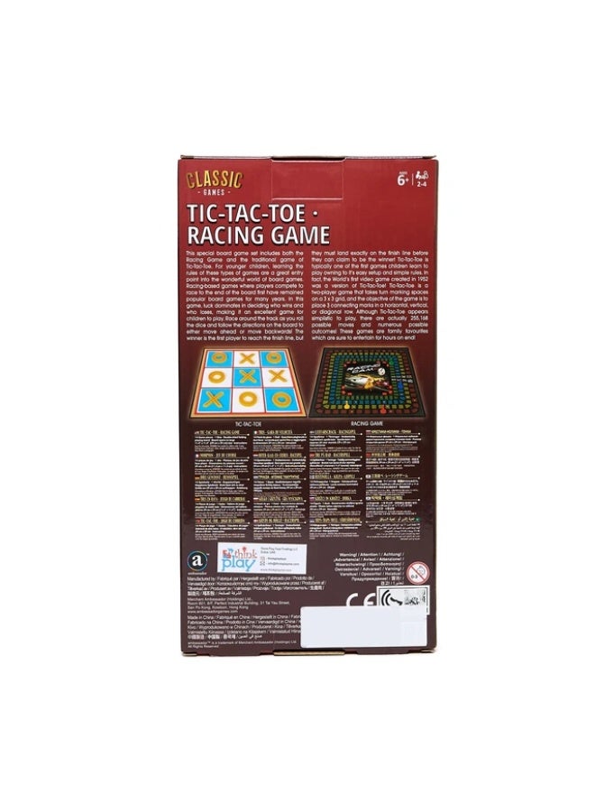 Ambassador Classic Games - 2-in-1 Racing Game, Tic-Tac-Toe (basic) - Image 4