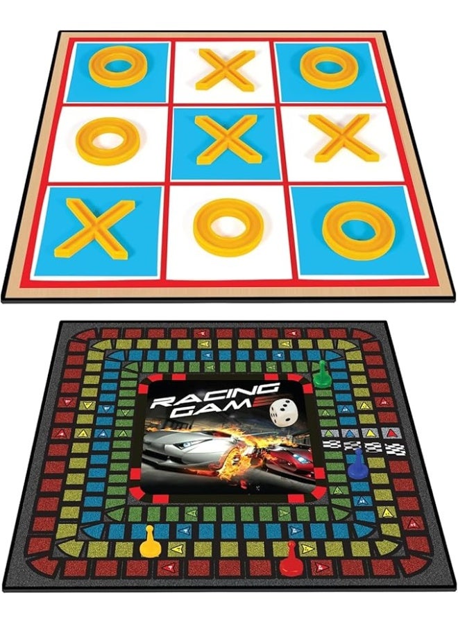 Ambassador Classic Games - 2-in-1 Racing Game, Tic-Tac-Toe (basic) - Image 1
