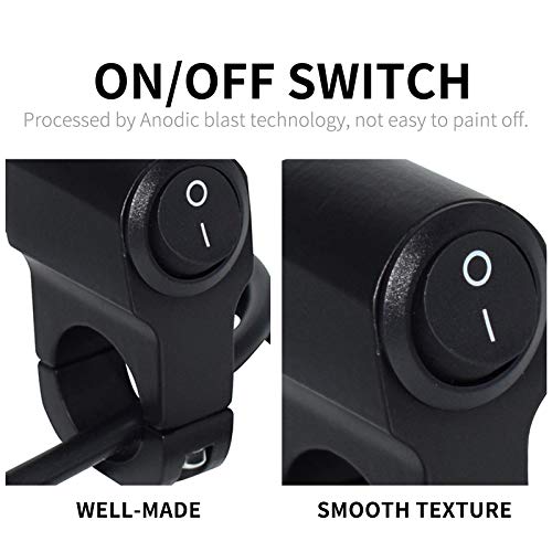 Feiteplus 7/8" Motorcycle Handlebar Mount ON-Off Switch DC 12V for Motorbike Fog Lamp Head Light Electrical System - Image 2