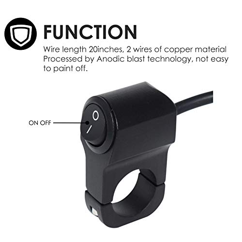 Feiteplus 7/8" Motorcycle Handlebar Mount ON-Off Switch DC 12V for Motorbike Fog Lamp Head Light Electrical System - Image 5
