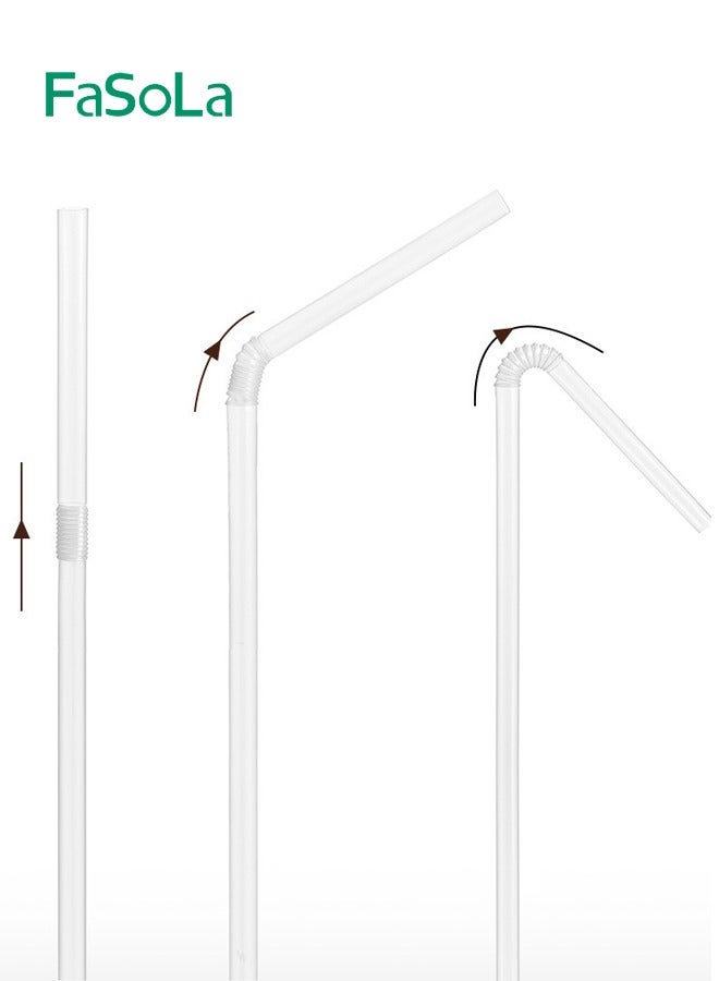 فاصولا 300 قطعة من القش القابل للثني المغلف القابل للثني القابل للاستعمال مرة واحدة - Image 2