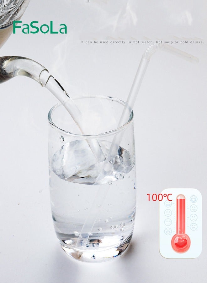 فاصولا 300 قطعة من القش القابل للثني المغلف القابل للثني القابل للاستعمال مرة واحدة - Image 5