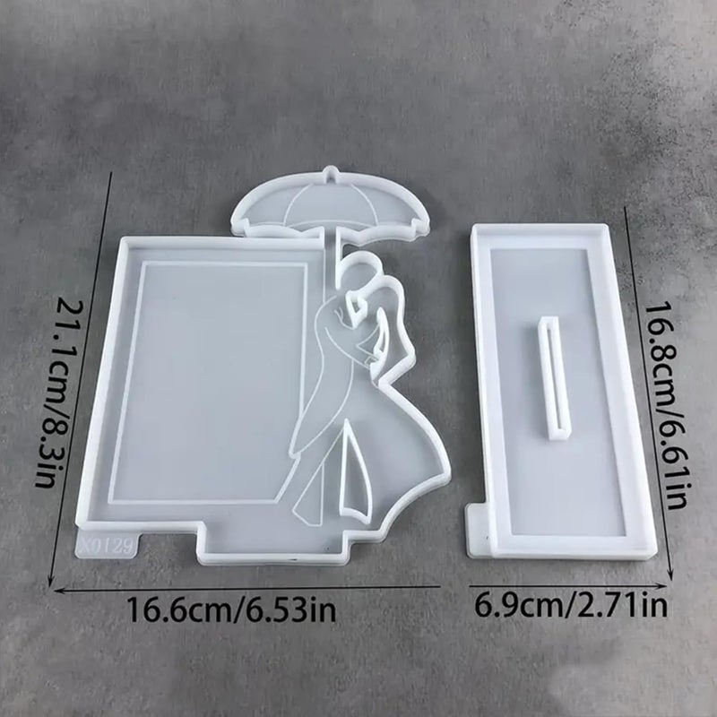 Silicone Casting Mold for Couple Shaped Frame Epoxy Resin Frames, Great for Craft Projects and Individualized Gifts Desktop Decoration Mold - Image 4